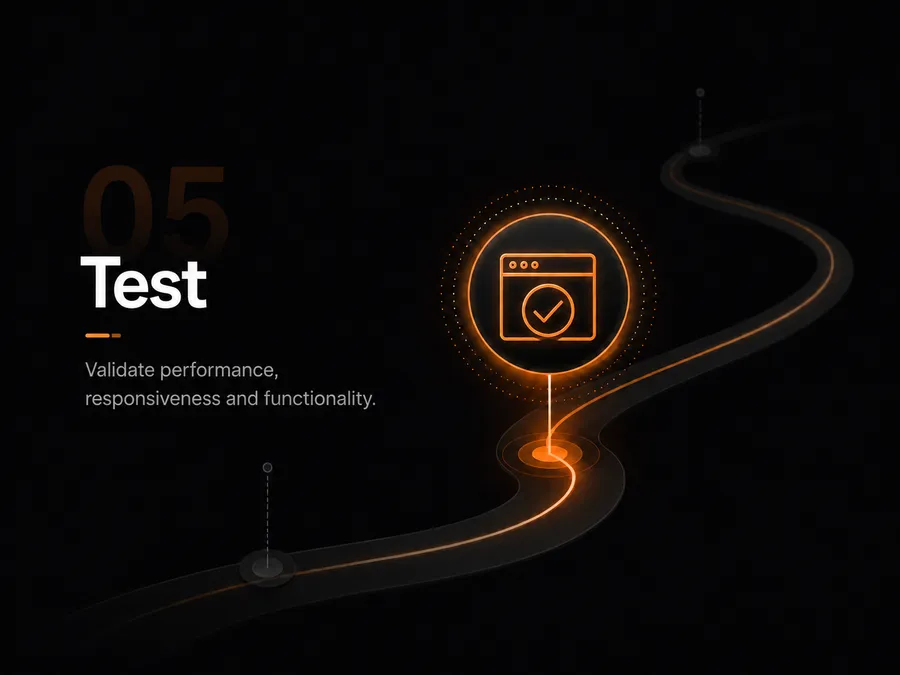 Test process stage illustration