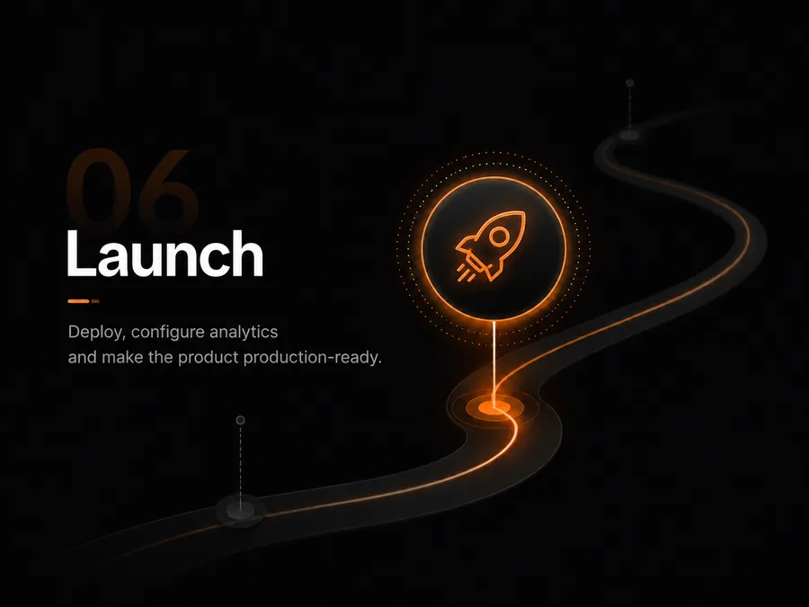 Launch process stage illustration